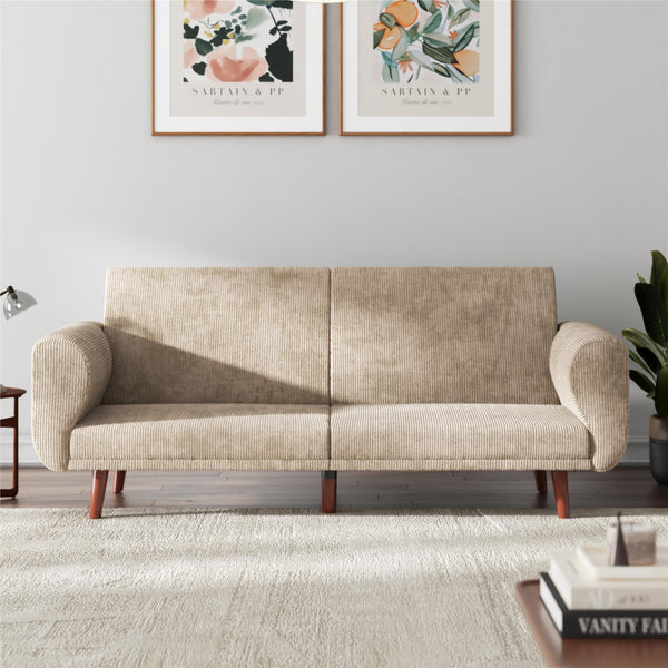 Ameriwood Home DHP Daylen Mid-Century Futon Sofa Bed