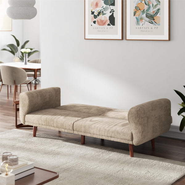 Ameriwood Home DHP Daylen Mid-Century Futon Sofa Bed