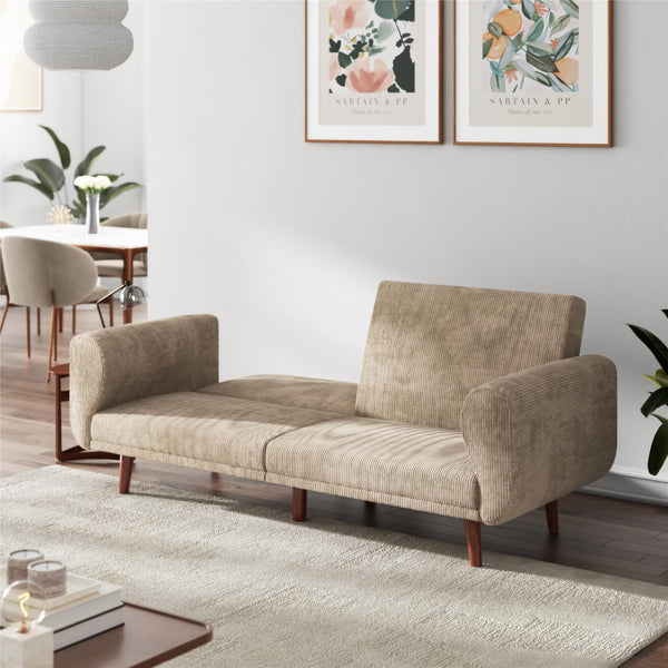 Ameriwood Home DHP Daylen Mid-Century Futon Sofa Bed