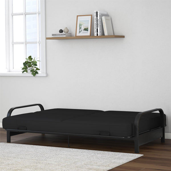Ameriwood Home DHP Elbern Futon Set With Metal Frame And Mattress