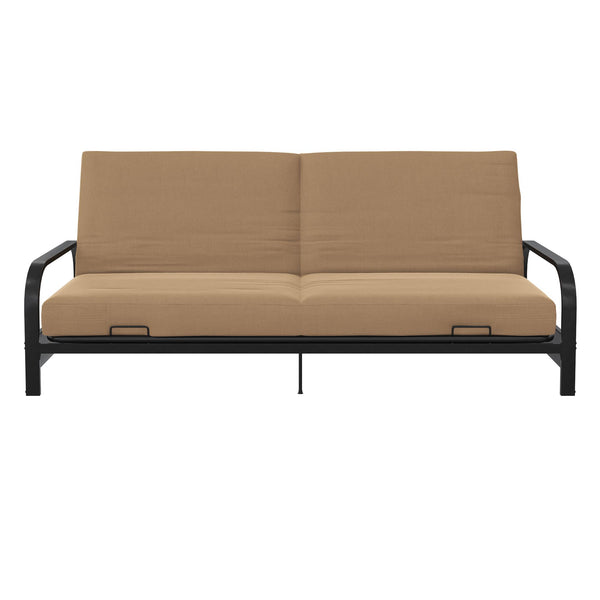 ameriwood home DHP Elbern Futon Set with Metal Frame and Mattress