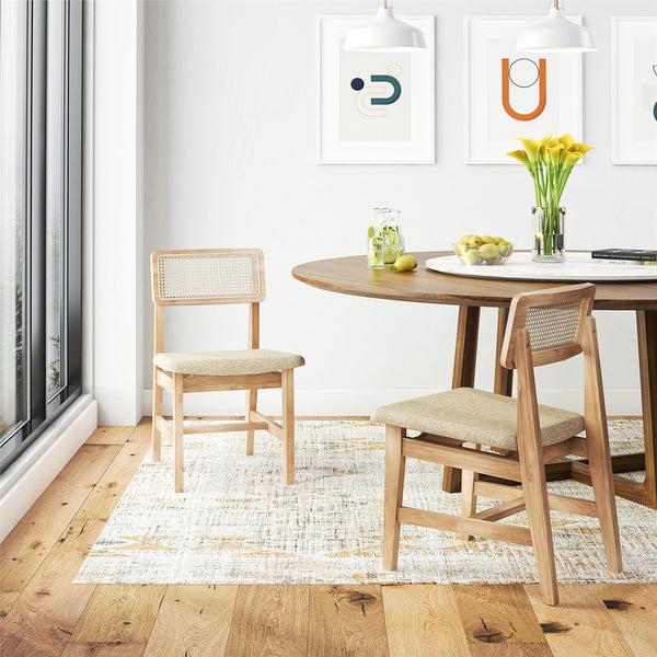 Ameriwood Home DHP Eleni Cane Dining Chairs Set Of 2