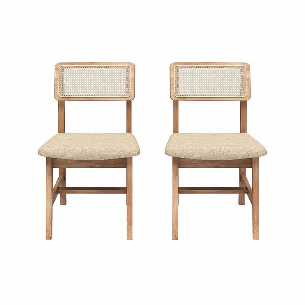 ameriwood home DHP Eleni Cane Dining Chairs Set of 2