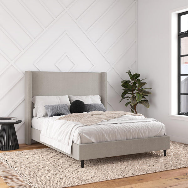 Ameriwood Home DHP Eveline Upholstered Wingback Bed