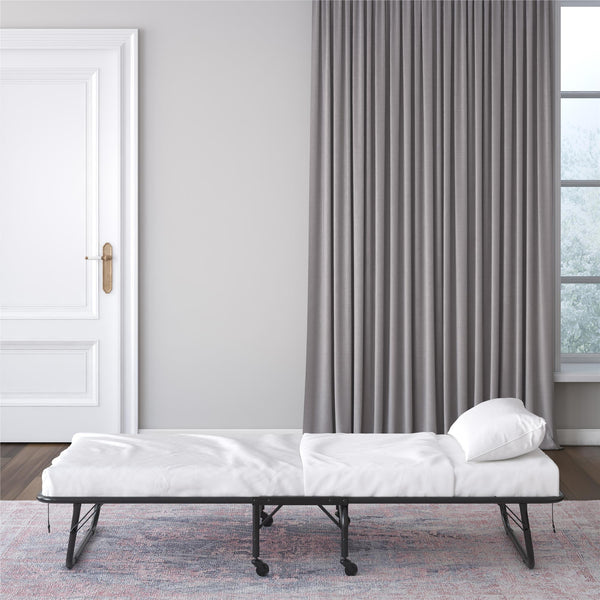 Ameriwood Home DHP Folding Cot Guest Bed With 4" Mattress