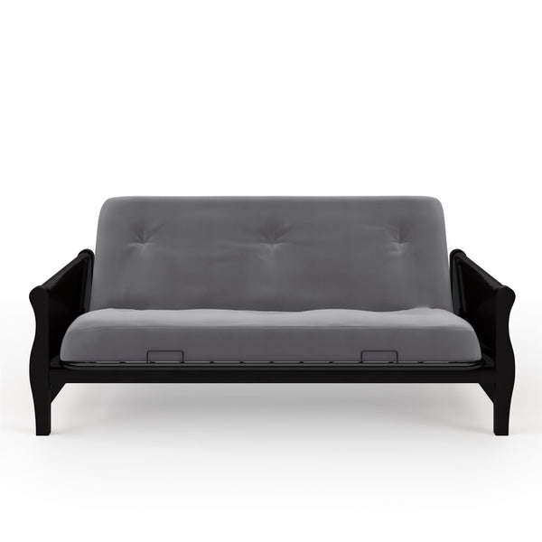 ameriwood home DHP Futon Set with Wood Frame and 8" Polyester Mattress