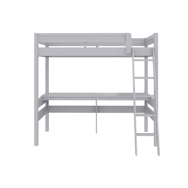 ameriwood home DHP Harlan Kids' Wood Loft Bed with desk