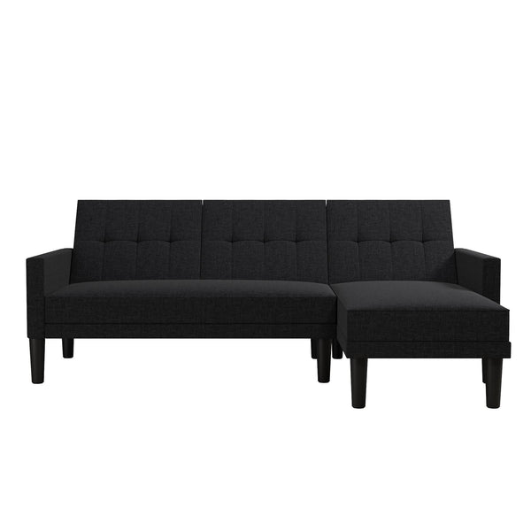 Ameriwood Home DHP Haven Futon Sectional Sofa Bed With Storage
