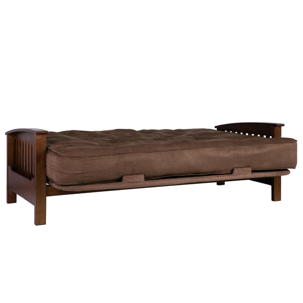 Ameriwood Home DHP Hudson Futon Set With Wood Arm Frame And Mattress