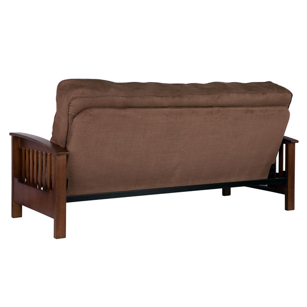 Ameriwood Home DHP Hudson Futon Set With Wood Arm Frame And Mattress