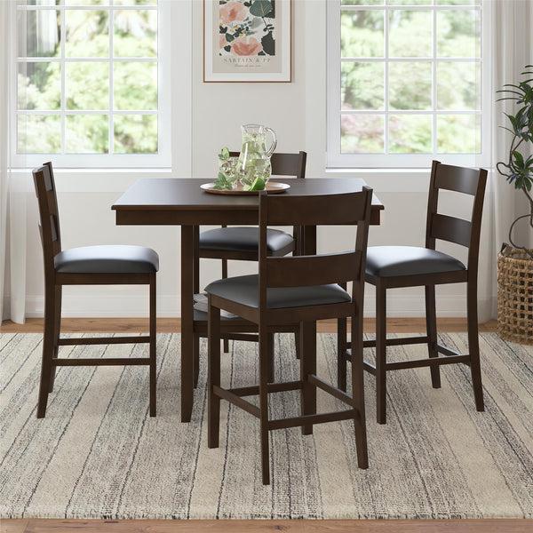 Ameriwood Home DHP Jerrie 5-Piece Counter Height Dining Set