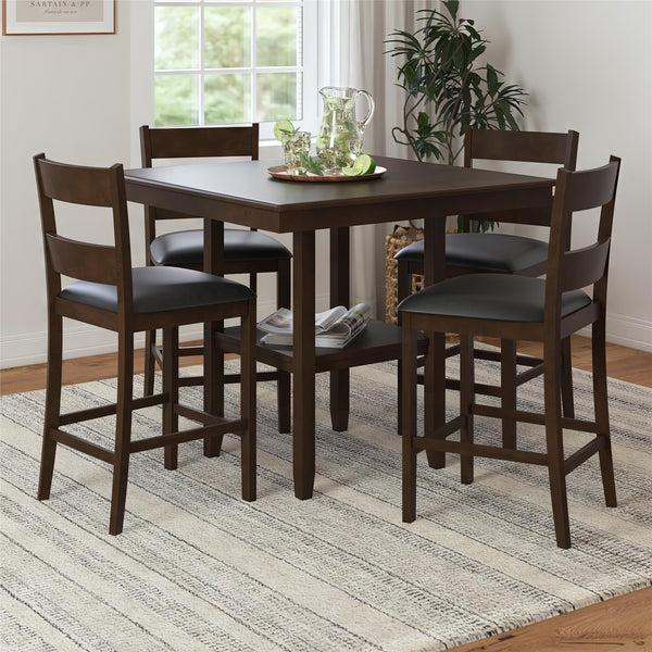 Ameriwood Home DHP Jerrie 5-Piece Counter Height Dining Set