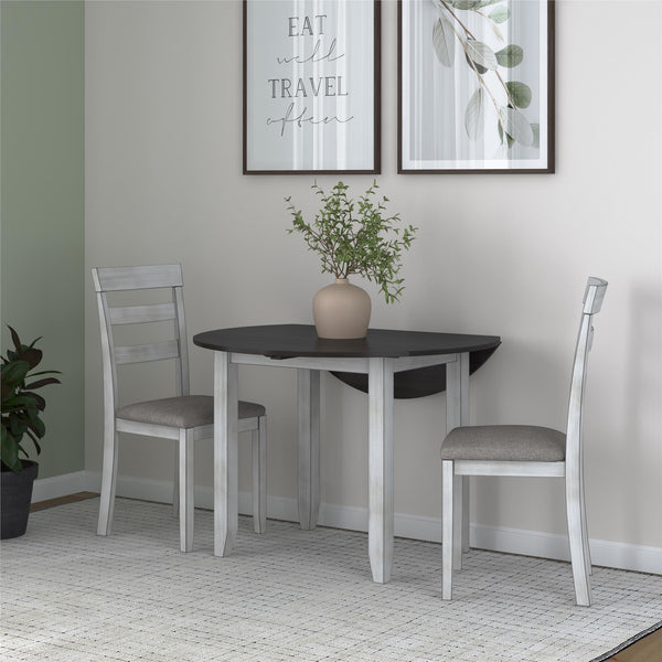 Ameriwood Home DHP Jersey 3-Piece Drop Leaf Wood Dining Set
