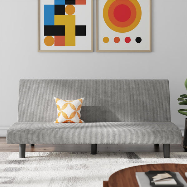 Ameriwood Home DHP Kelra Armless Mid-Century Futon Sofa Bed