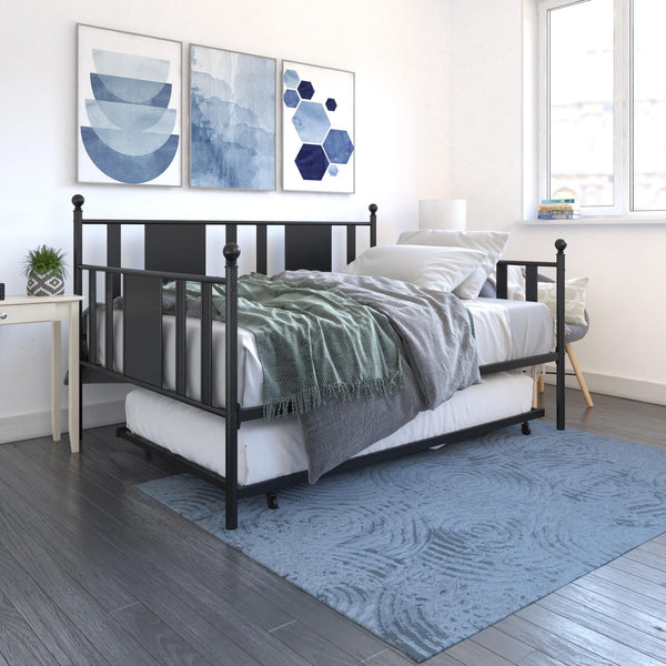 Ameriwood Home DHP Langham Metal Daybed With Trundle