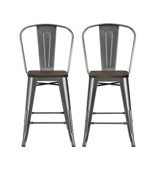 ameriwood home DHP Luxor 24" Counter Height Bar Stool Set of 2