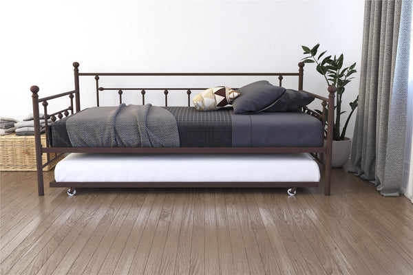 Ameriwood Home DHP Manila Metal Daybed With Trundle