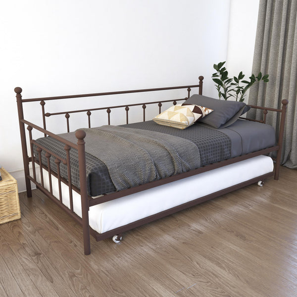 Ameriwood Home DHP Manila Metal Daybed With Trundle