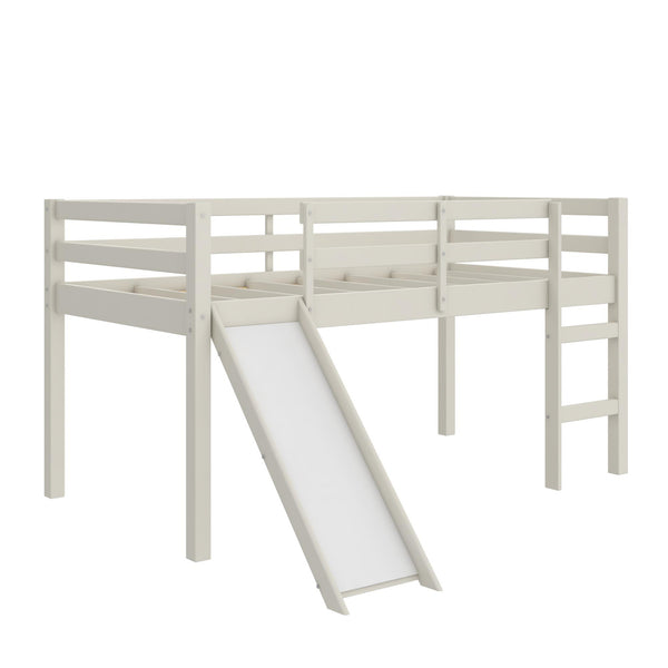 Ameriwood Home DHP Milton Kids' Low Loft Bed With Slide
