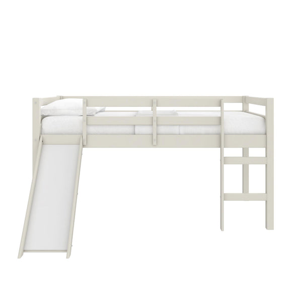 ameriwood home DHP Milton Kids' Low Loft Bed with Slide
