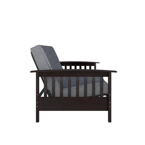 Ameriwood Home DHP Neo Mission Futon Set With Wood Frame And Mattress