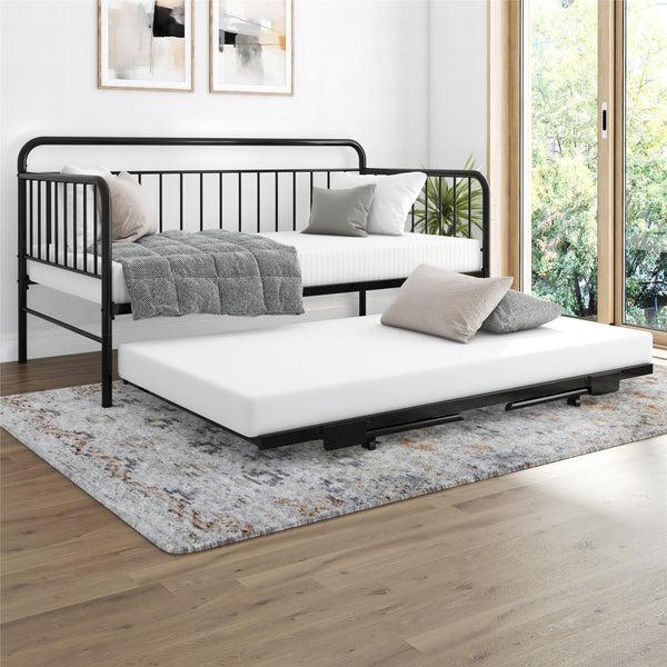 Ameriwood Home DHP Oddny Metal Daybed With Pop Up Trundle Bed