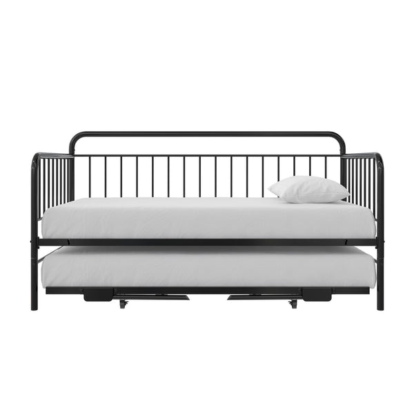 ameriwood home DHP Oddny Metal Daybed with Pop Up Trundle Bed