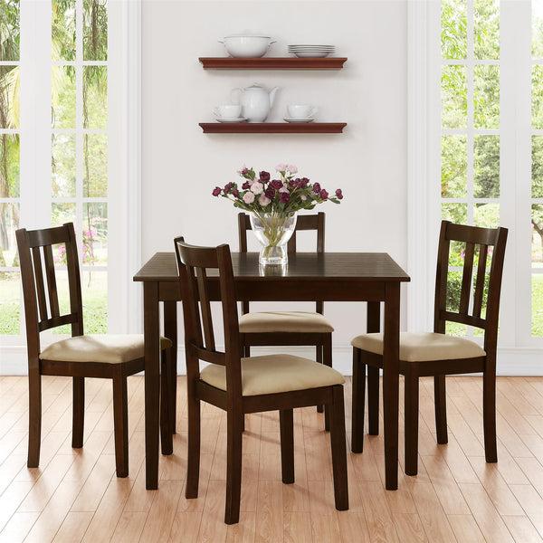Ameriwood Home DHP Redmond 5-Piece Traditional Dining Set