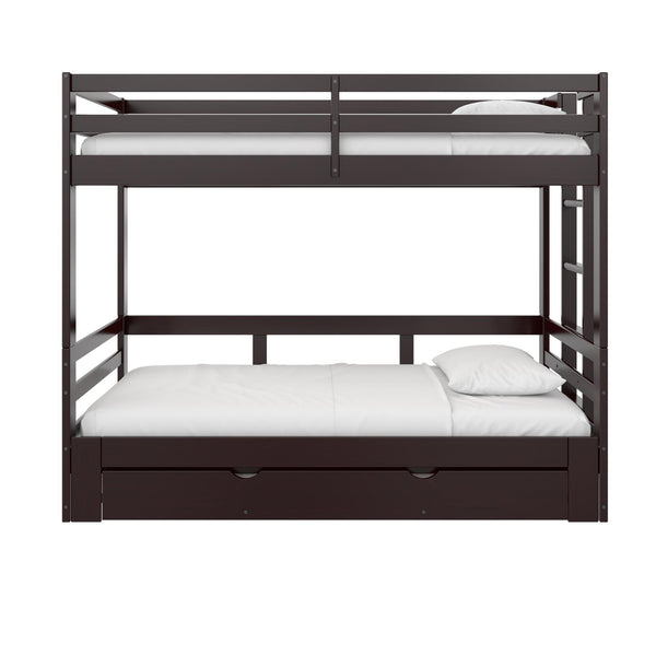 ameriwood home DHP Rhodes Twin over Twin/King Wood Bunk Bed with Storage