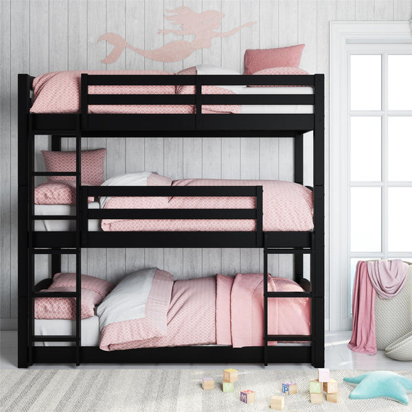 Ameriwood Home DHP Sierra Kids' Wood Triple Bunk Bed