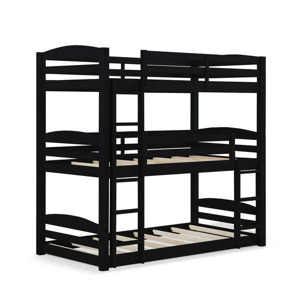 ameriwood home DHP Sierra Kids' Wood Triple Bunk Bed