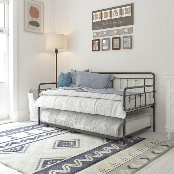 Ameriwood Home DHP Wallace Metal Daybed With Trundle