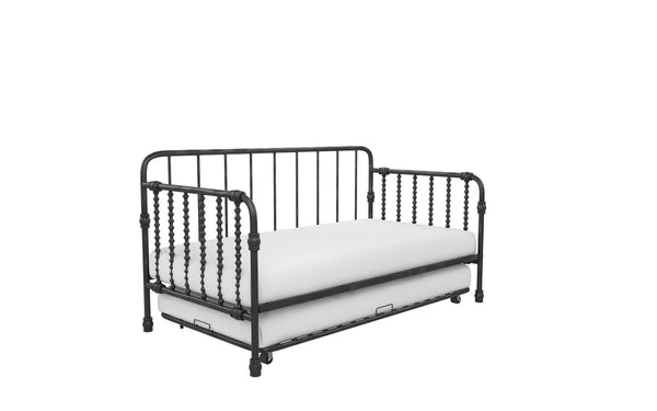 Ameriwood Home Little Seeds Monarch Hill Wren Metal Daybed With Trundle Twin Black
