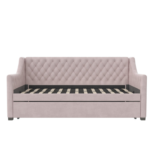Ameriwood Home Max & Finn Ambrosia Upholstered Daybed And Trundle