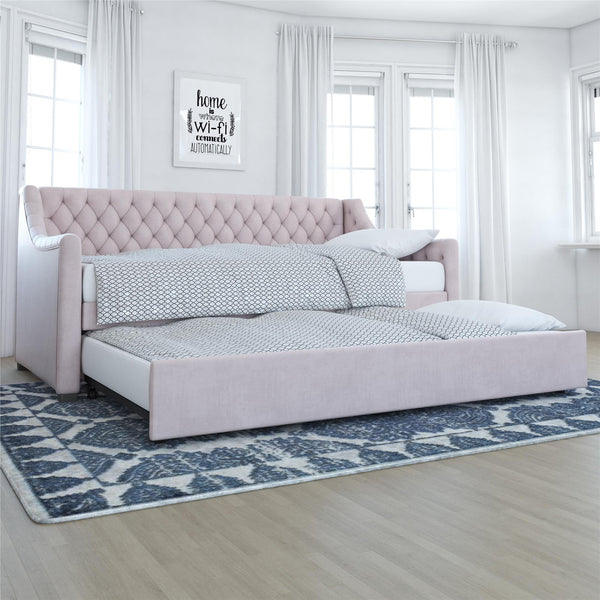 Ameriwood Home Max & Finn Ambrosia Upholstered Daybed And Trundle