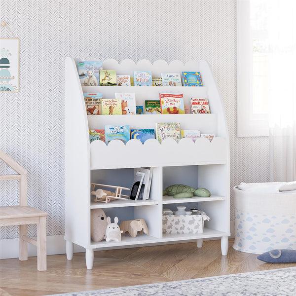 Ameriwood Home Max & Finn Cloud Kids' Bookshelf With Toy Storage Organizer