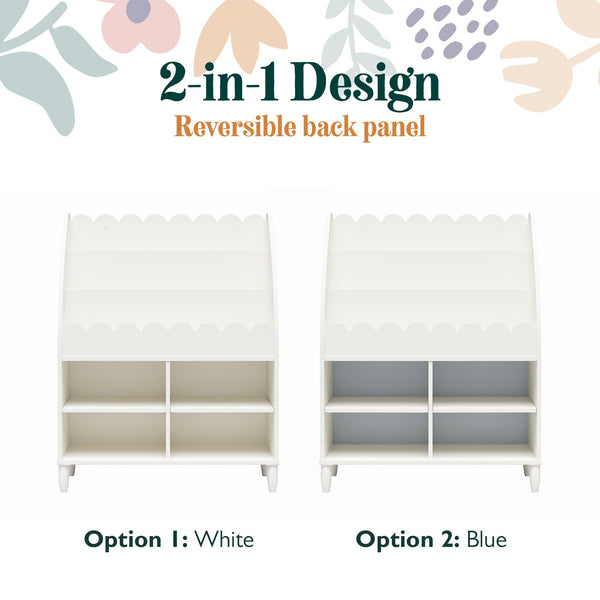 Ameriwood Home Max & Finn Cloud Kids' Bookshelf With Toy Storage Organizer