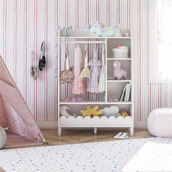 Ameriwood Home Max & Finn Cloud Kids Dress Up Storage Rack With Toy Organizer