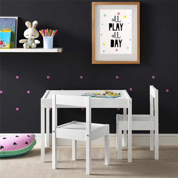 Ameriwood Home Max & Finn Hunter 3-Piece Kiddy Table & Chair Kids Set
