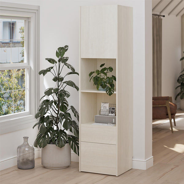 Ameriwood Home Mr. Kate Greenwich Armoire Cabinet With Open Closed Storage