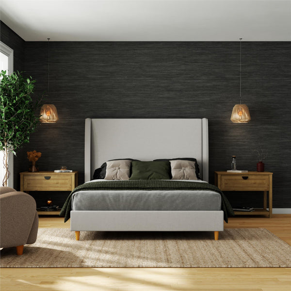 Ameriwood Home Mr. Kate Tess Upholstered Wingback Bed