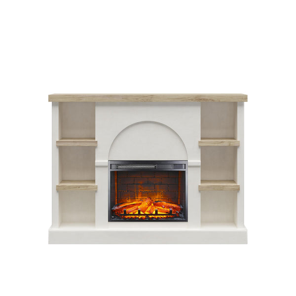 ameriwood home Mr. Kate Winston Fireplace Mantel with Built-in Bookshelves