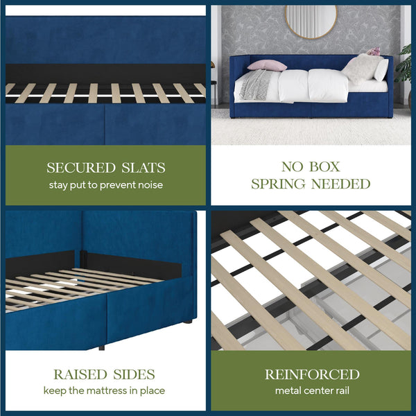 Ameriwood Home Novogratz Arliss Modern Tuxedo Daybed With Storage