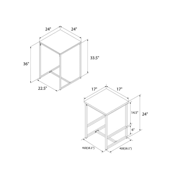Ameriwood Home Novogratz Bungalow 3-Piece Dining Set