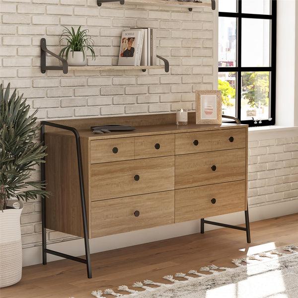 Ameriwood Home Novogratz Bushwick Wide 6 Drawer Dresser