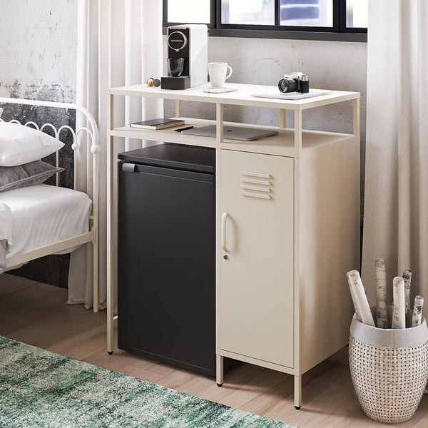 Ameriwood Home Novogratz Cache Metal Locker-Style Mini Refrigerator Organizer