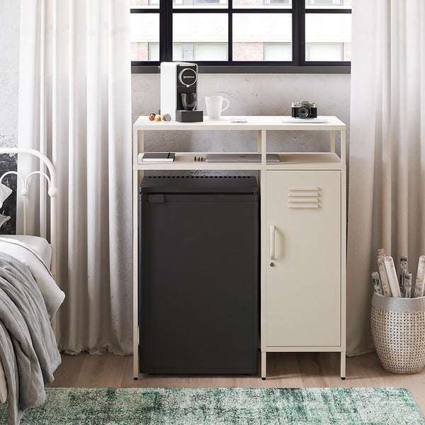 Ameriwood Home Novogratz Cache Metal Locker-Style Mini Refrigerator Organizer