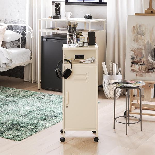 Ameriwood Home Novogratz Cache Metal Locker-Style Mobile Storage Cart