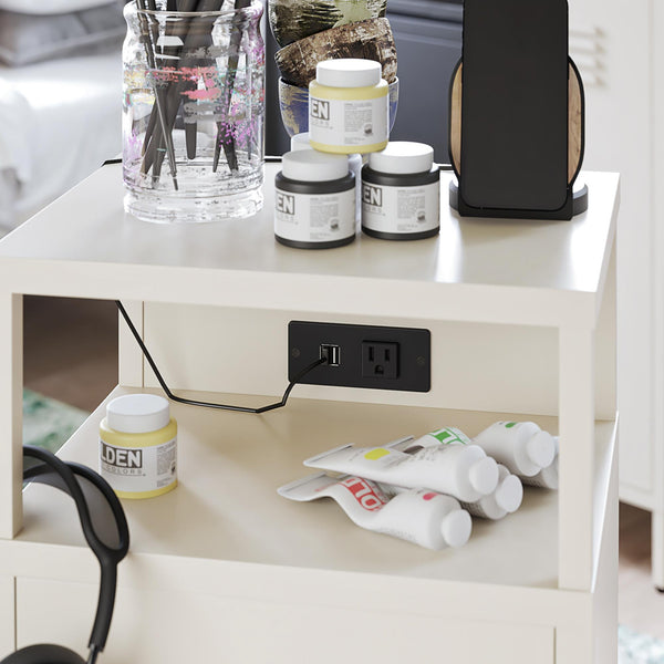 Ameriwood Home Novogratz Cache Metal Locker-Style Mobile Storage Cart