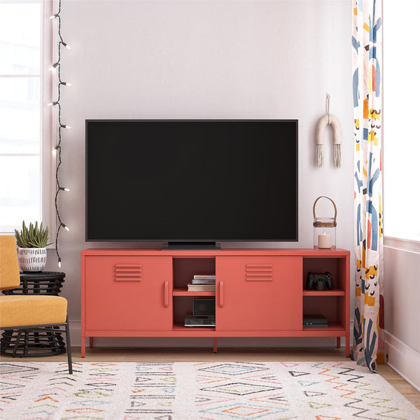 Ameriwood Home Novogratz Cache Metal Locker-Style TV Stand For TVs Up To 65"